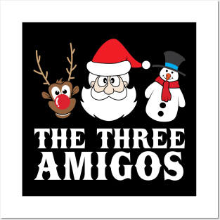 'The Three Amigos' Funny Christmas Brotherhood Posters and Art